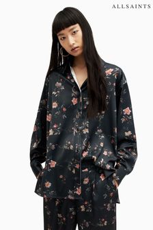 AllSaints Black Louisa Tanana Shirt (M03334) | $375
