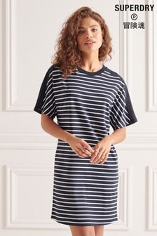 Superdry Navy Cotton Jersey T-Shirt Dress (M03403) | 75 zł