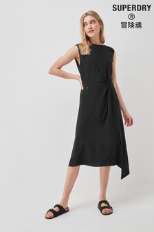 Robe torsadée Superdry Ecovero noire