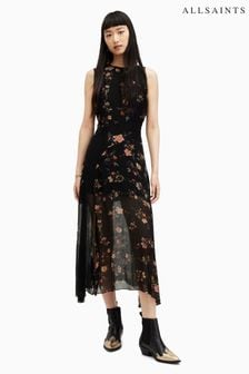 AllSaints Black Jules Tanana Dress (M03613) | 985 QAR