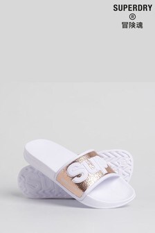 Claquettes de piscine avec semelle EVA Superdry 2.0 rose doré