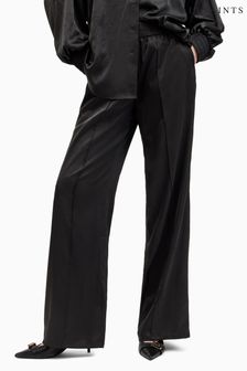 AllSaints Black Charli Jacq Trousers (M03837) | OMR72