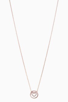 Collier avec cœur serti With Love