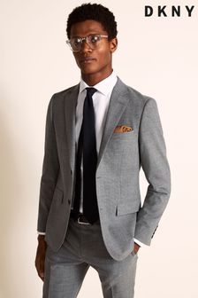 DKNY Schmal geschnittener Anzug, Grau: Jacke (M04134) | 84 €