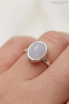 Simply Silver Silver Tone Agate Ring (M04922) | €48