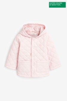 Manteau matelassé Benetton rose