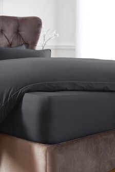 Charcoal Grey Extra Deep Fitted 300 Thread Count Collection Luxe 100% Cotton Sheet (M05252) | €32 - €51