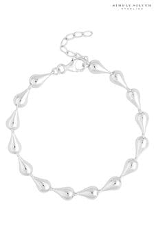 Simply Silver Silver Tone Polished Peardrop Bracelet (M05282) | €69