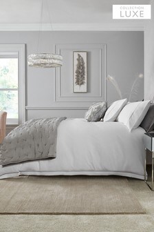 White 600 Thread Count 100% Cotton Sateen Collection Luxe Duvet Cover and Pillowcase Set (M05636) | $89 - $137