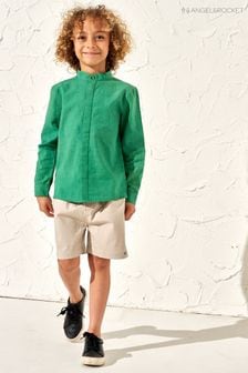 Angel & Rocket Green Omar Mandarin Shirt (M05938) | $28 - $36