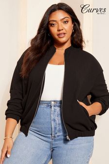 Curves Like These Zip Up Bomber Jacket (M05997) | 287 ر.س