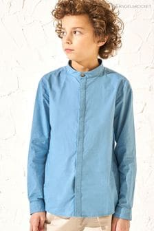 Angel & Rocket Blue Omar Mandarin Shirt (M06068) | OMR10 - OMR13