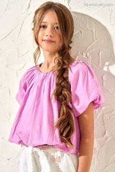 Angel & Rocket Pink Puff Sleeve Michela Woven Top (M06078) | €23 - €29