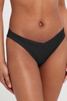 Slip de bikini échancré avec devant en V