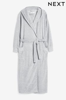 Серый - Махровый халат (M06844) | €51