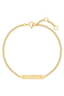 Inicio Gold Tone Gift Pouch Bar Bracelet (M06919) | 159 SAR