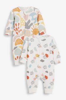 Bright Abstract Baby 2 Pack Zip Sleepsuits (0-2yrs) (M07132) | $32 - $37