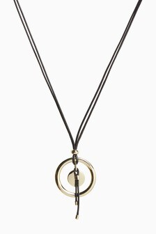 Cord Long Pendant Necklace