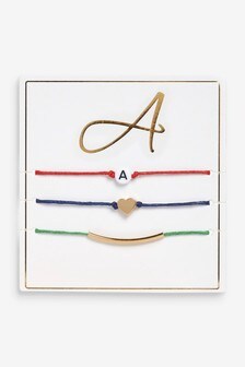 Initial Friendship Bracelets 3 Pack