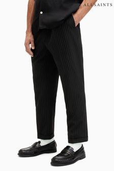 AllSaints Black Dice Tallis Trousers (M07706) | SGD 288
