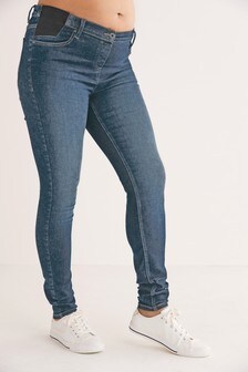 ג'ינס בצבע כחול בינוני - סקיני ג'ינס להיריון Grow With You (M07752) | ‏131 ₪
