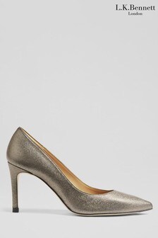 L.K.Bennett Metallic Floret Single Sole Point Shoes (M07959) | ₪ 811