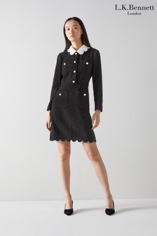 L.K.Bennett Black Venice Tweed Dress (M07971) | ₪ 1,532