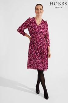 Hobbs Purple Petite Elaina Dress (M08160) | AED771