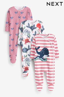 Roșu - Pachet de 3 pijamale întregi pentru bebeluși (0-2ani) (M08185) | 166 LEI - 182 LEI
