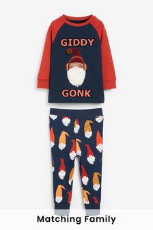 Navy Gonk Matching Family Kids Christmas Pyjamas (9mths-12yrs) (M08247) | €14 - €19