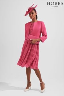 Hobbs Pink Petite Eleanor Dress (M09210) | OMR87