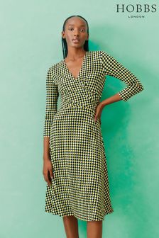 Hobbs Green Dina Wrap Jersey Dress (M09279) | AED549