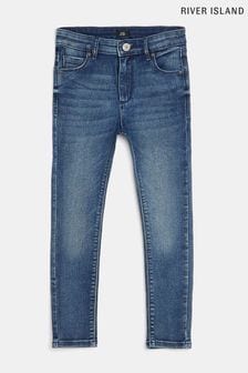 River Island Blue Boys Denim Spray On Skinny Jeans (M09482) | €10