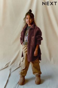 Коричнево-шоколадный - Флисовая куртка из искусственного меха с принтом тедди (3-16 лет) (M09708) | €18 - €23