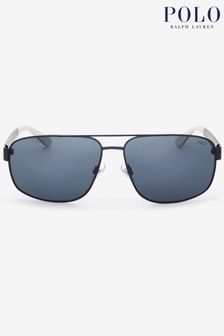 Темно-синие солнцезащитные очки с двойной переносицей Polo Ralph Lauren (M09997) | €155