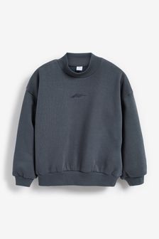 Petrol Blue Soft Touch Jersey Crew Neck Sweat Top (3-16yrs) (M10330) | €5 - €8
