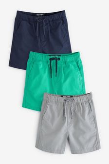 Navy, Grey & Green 3 Pack Pull-On Shorts (3mths-7yrs) (M10449) | €18.50 - €26