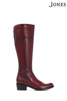 Jones Bootmaker Red Ladies Leather Knee High Boots (M10877) | $272