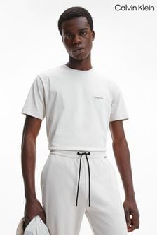 Calvin Klein Mens Cream Cotton Chest Logo T-Shirt (M11027) | ₪ 210