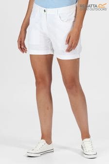 Pantaloni scurți Regatta Pemma albi din bumbac (M11625) | 167 LEI