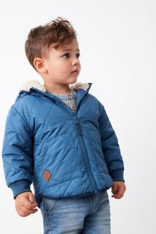 Blue Quilted Coat (3mths-7yrs) (M11801) | $36 - $41