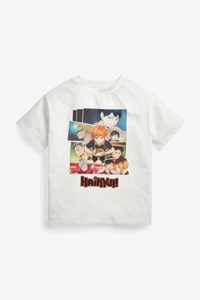 Ecru White Anime HAIKYU!! T-Shirt (3-16yrs) (M12083) | €7 - €9