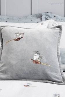 Sophie Allport Blue Pheasant Cushion (M12431) | €36