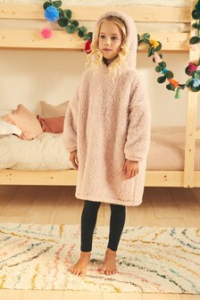 Pink Oversized Fit Fleece Poncho (3-16yrs) (M12760) | kr240 - kr320