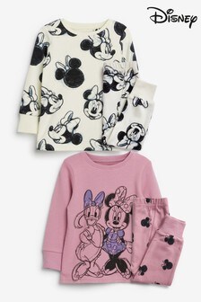 Pink/Cream 2 Pack Minnie Mouse Pyjamas (9mths-8yrs) (M12767) | $42 - $53