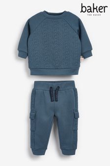 Baker by Ted Baker Navy Quilted Tracksuit (M12805) | KRW49,300 - KRW52,600