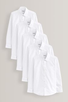 5 Pack Long Sleeve School Shirts (3-17yrs)