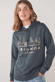 Charcoal Grey Friends Graphic Hoodie (M13666) | kr393