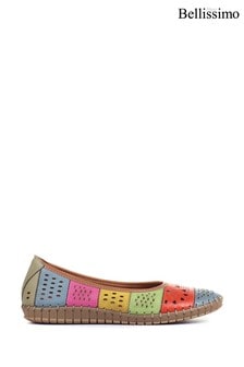 Bellissimo Blue Ladies Flat Leather Ballerina Shoes (M14169) | 60 €