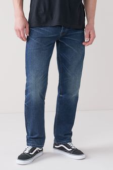 Indigo Blue Straight Fit Authentic Stretch Jeans (M14571) | €34